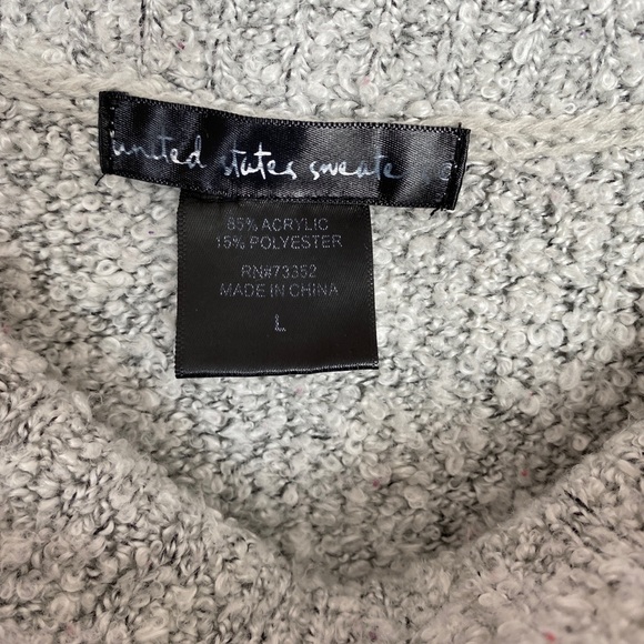 Super Soft Off The Shoulder Gray Sweater - Picture 4 of 4